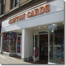 Clinton Cards Shop Front Window